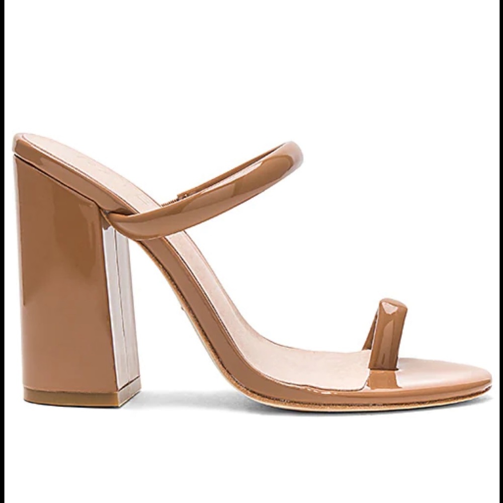 RAYE Tan Block Heel Sandals